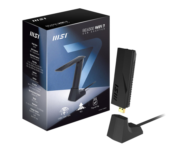 MSI BE6500 (6500Mb/s a/b/g/n/ac/ax/be) - 1345253 - zdjęcie